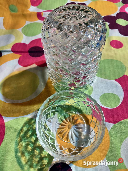 VINTAGE Miseczki grube szlifowane szkło lubelskie Lublin