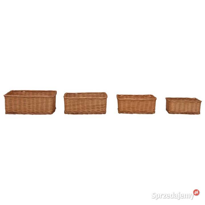 vidaXL 4cz zestaw koszy brązowa wiklinaSKU286981 Warszawa