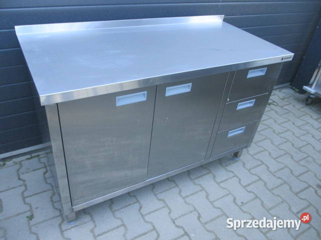 Stół Gastronomiczny Drzwi Otwierane 3 Szuflady