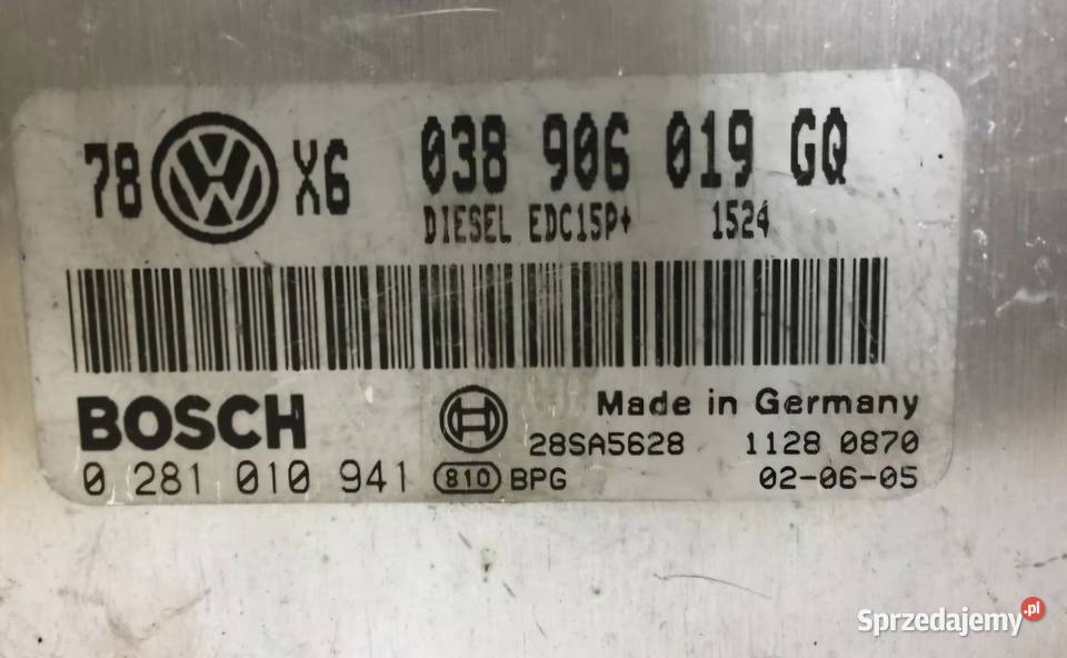 KOMPUTER STEROWNIK SILNIKA VW PASSAT B5 FL 19 świętokrzyskie Działoszyce