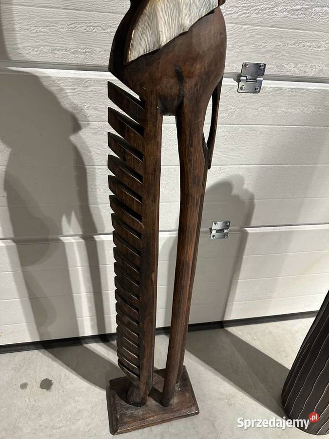 Piękny duży drewniany słoń Sławoszewek