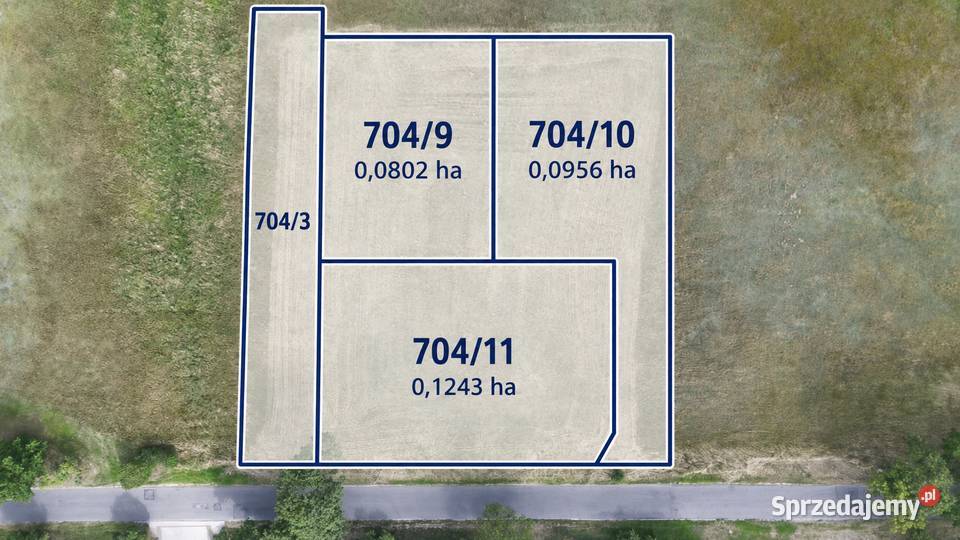 Działki budowlane WZ media prywatna 1000m2 zachodniopomorskie Łęgi