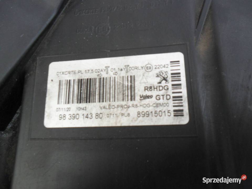 REFLEKTOR PRZÓD STRONA LEWA PEUGEOT 508 II osobowe Lampy przednie