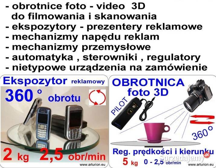 Ekspozytor Obrotnica napęd reklamy podest do 300