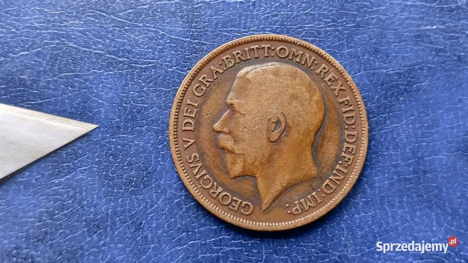 Stare monety 1 pens 1913 Anglia Lesko sprzedam