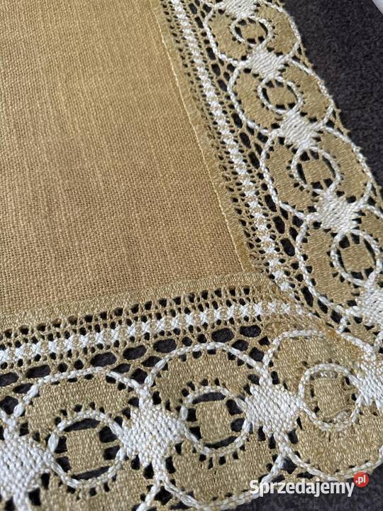 obrus len wysokiej jakości do kolekcji śląskie Zabrze sprzedam