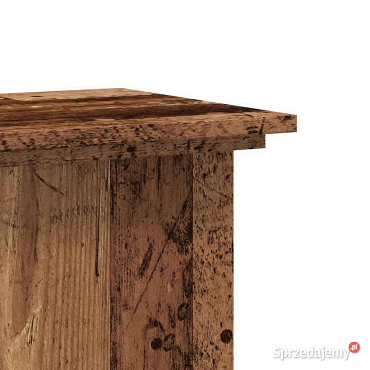 Stojak na rośliny stare drewno 33x33x80 WM852976 Pozostałe