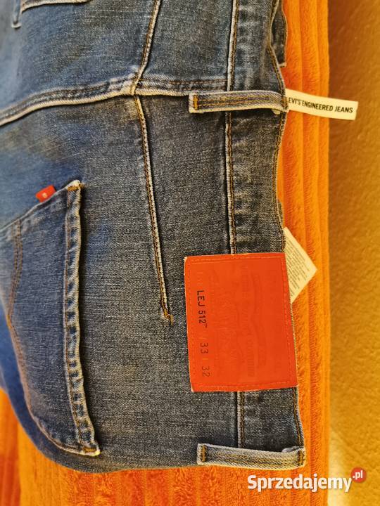 Levis 512 Slim Fit Taper W33 L32 Jeansy Łódź sprzedam
