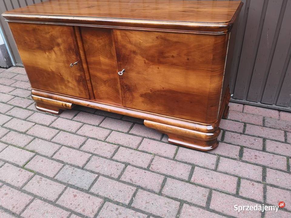 Komoda Niska ARTDECO Orzech RTV 125 Stara Antyk Swarzędz