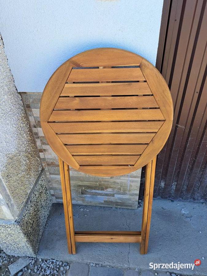 Stolik ogrodowy drewnianyskładany Zabrnie