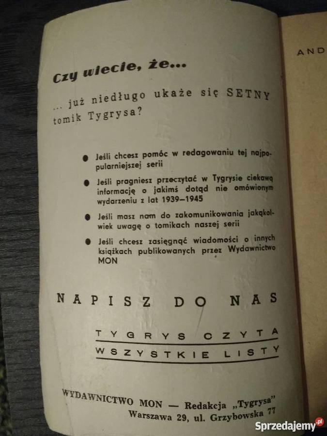 Tomiki z serii Żółtego Tygrysa mazowieckie Warszawa
