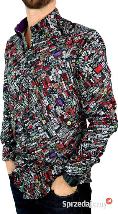 DANIEL BESSI Koszula Męska Fb056 Zespoły Ostrów Wielkopolski