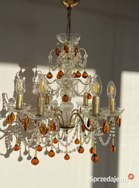 Francuski kryształowy Żyrandol 24 6ram Antyk mazowieckie Warszawa
