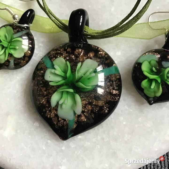 Komplet biżuterii ze szkła weneckiego Warszawa