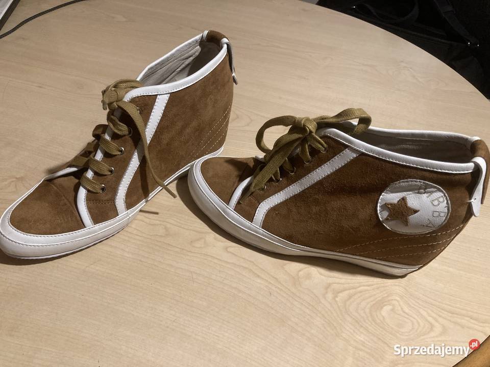 Buty damskie botki na koturnie Bibba