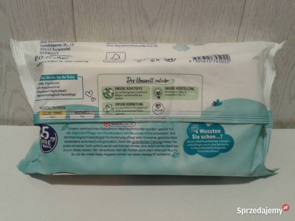BabyDream MED Chusteczki do skóry wrażliwej 80 z Strzelce Opolskie