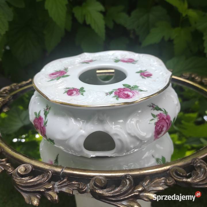PRZEPIĘKNY PORCELANOWY PODGRZEWACZ BOGATE łódzkie