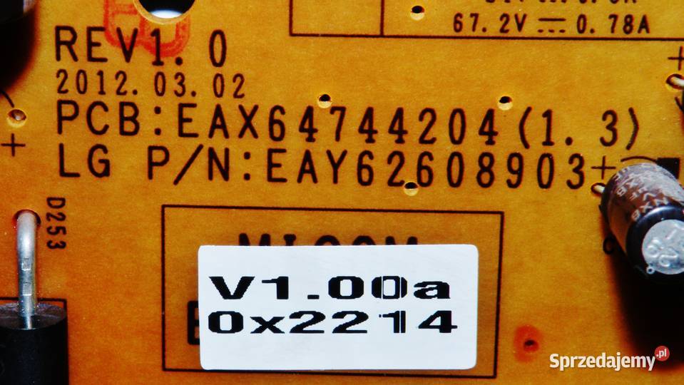 Moduł zasilacza telewizora LG 47LM640S Bydgoszcz