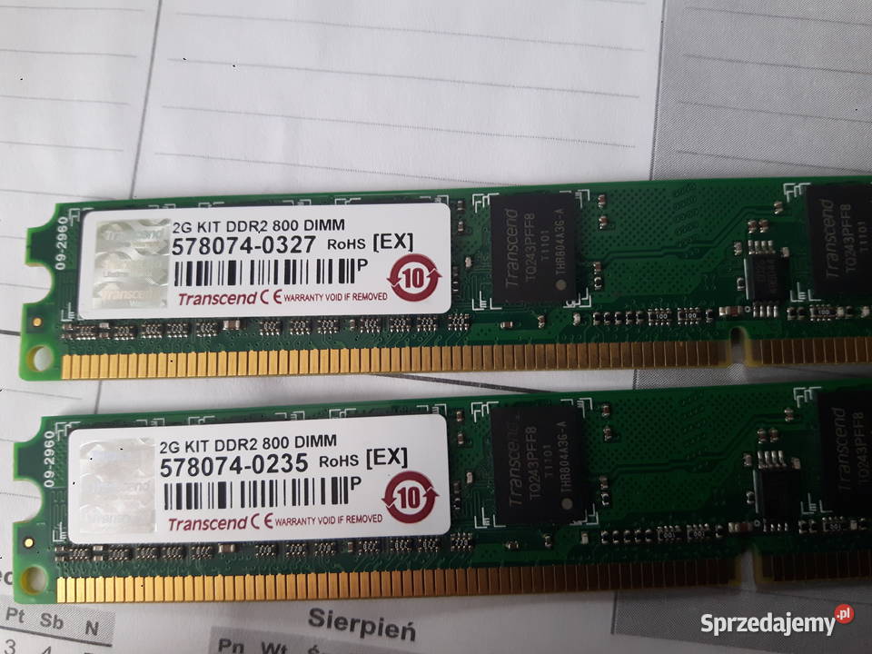 Pmięć DDR2 i DDR3 dolnośląskie Wrocław sprzedam
