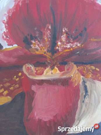 obraz olejny kwiaty storczyki diy Krosno sprzedam