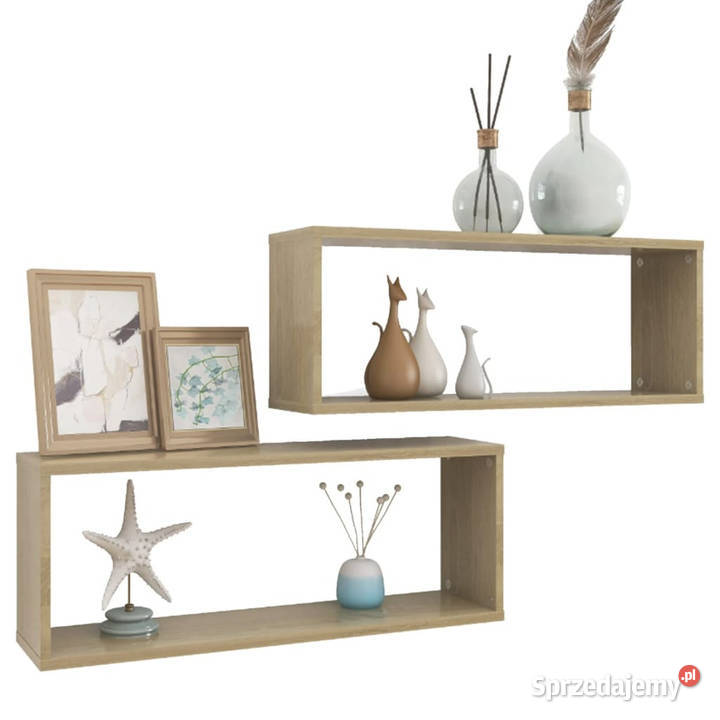 Półki ścienne kostki 2 dąb sonoma 60x15x23 Warszawa