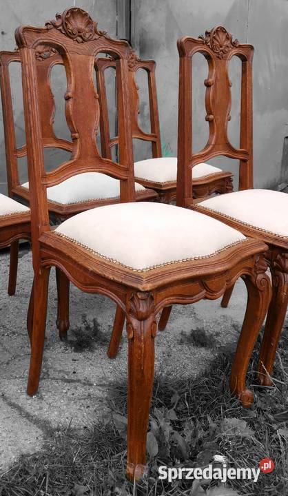 Francuski stół z 5 krzesłami ok1900 r renowacja Wałbrzych sprzedam