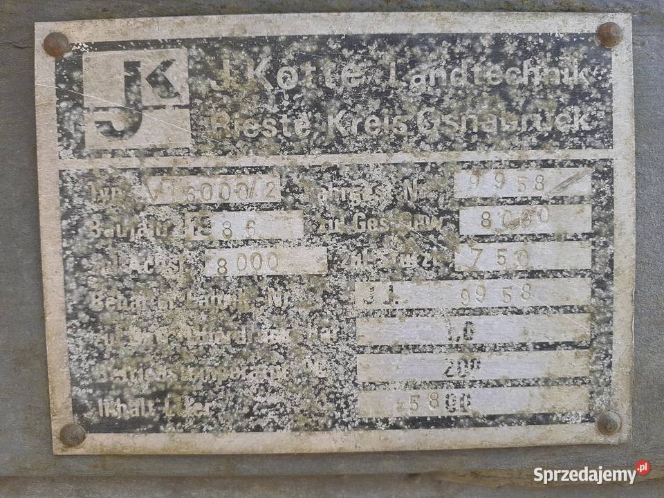 Beczkowóz nieuszkodzony Bukówiec Górny