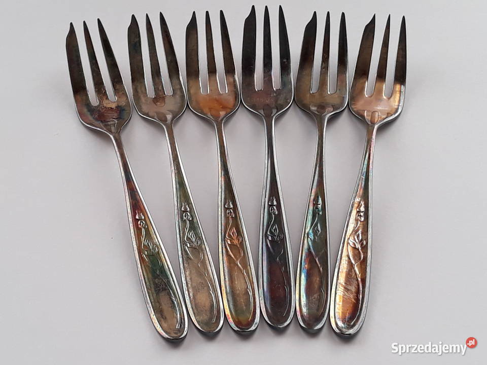 Posrebrzane widelczyki deserowe wz ANGIELSKI sprzedam