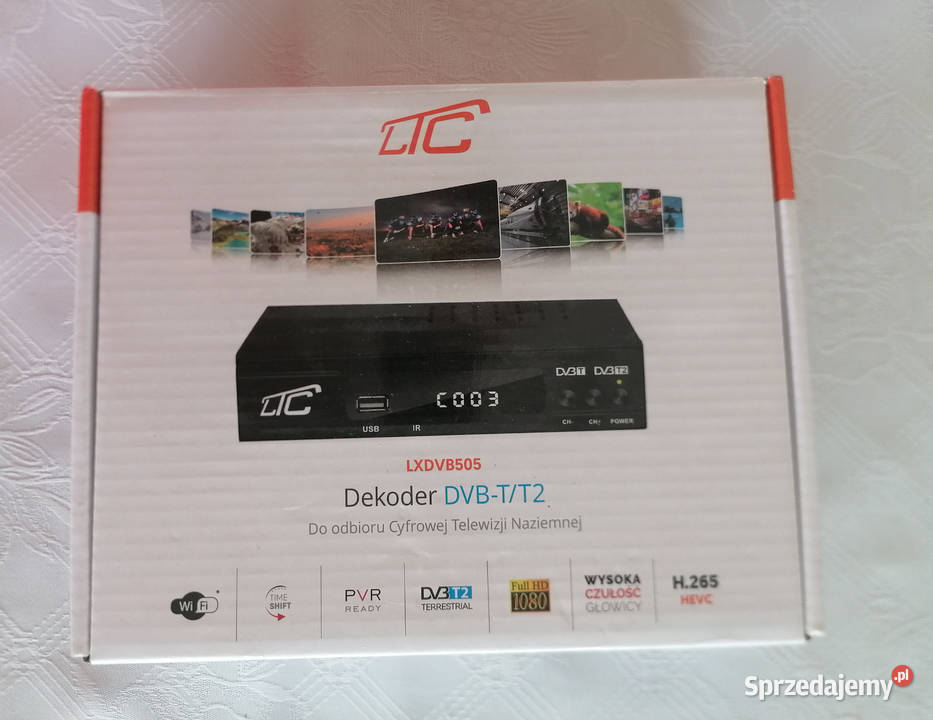 Tuner DVBT2 LTC TV naziemnej DVB505 z pilotem Pozostałe Łódź sprzedam