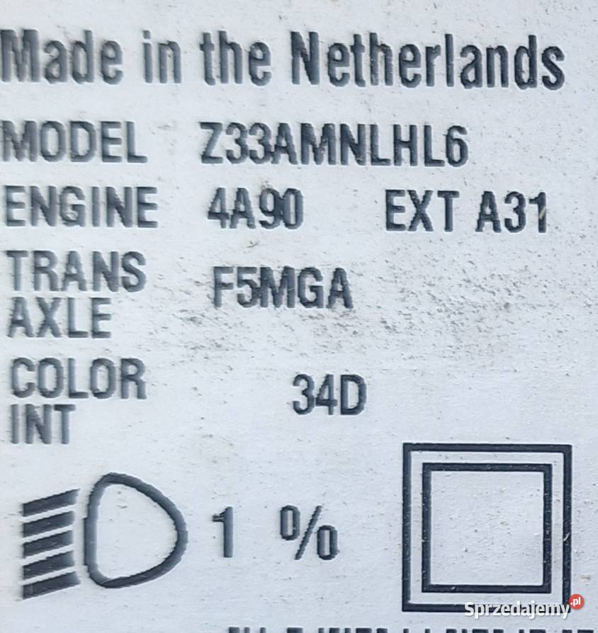 MITSUBISHI COLT Z33 KLAPA TYŁ DO ZAŁOZENIA 34D mazowieckie sprzedam