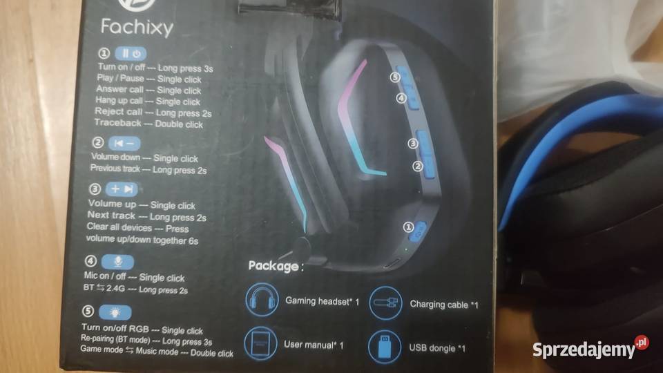 Słuchawki gamingowe fc300 na PC 5 4 Mac Książ Wielkopolski