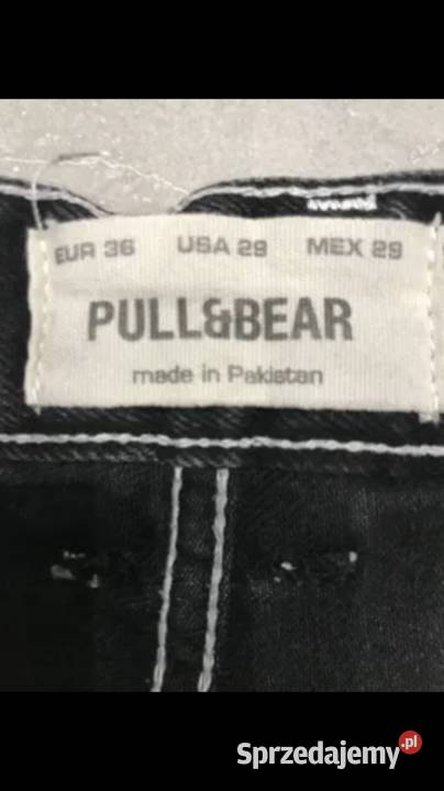 Spodnie PullBear Czarne 36 ładne chłopiec Inowrocław