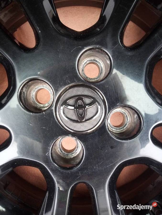 Dekielki do felg aluminiowych Toyota Aygo czarne Sosnowiec sprzedam