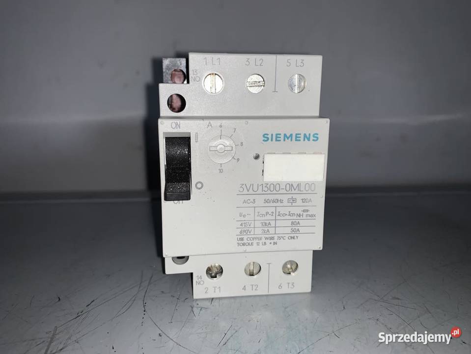 Wyłącznik silnikowy Siemens 3VU13000ML00 610A mazowieckie sprzedam