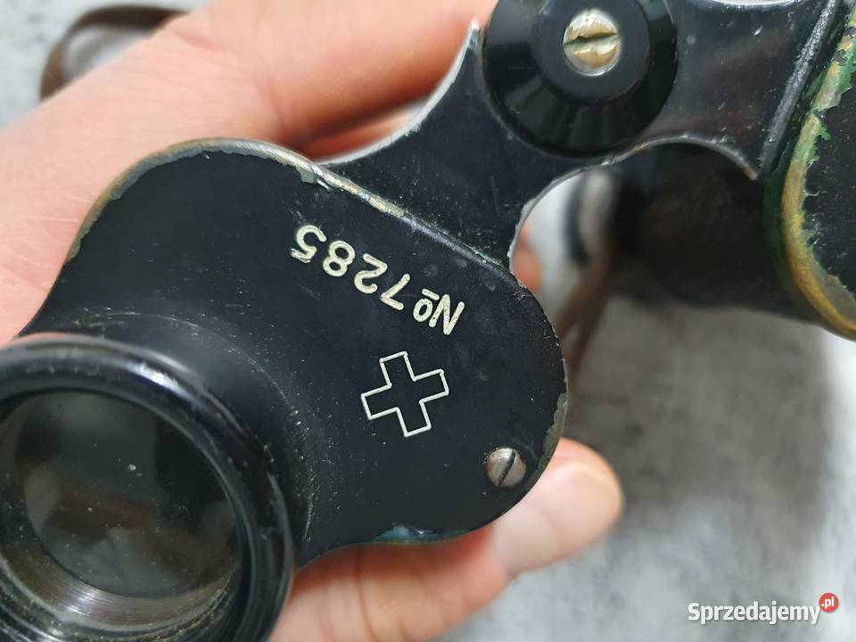 Lornetka Szwajcarska powojenna z opakowaniem Gdynia