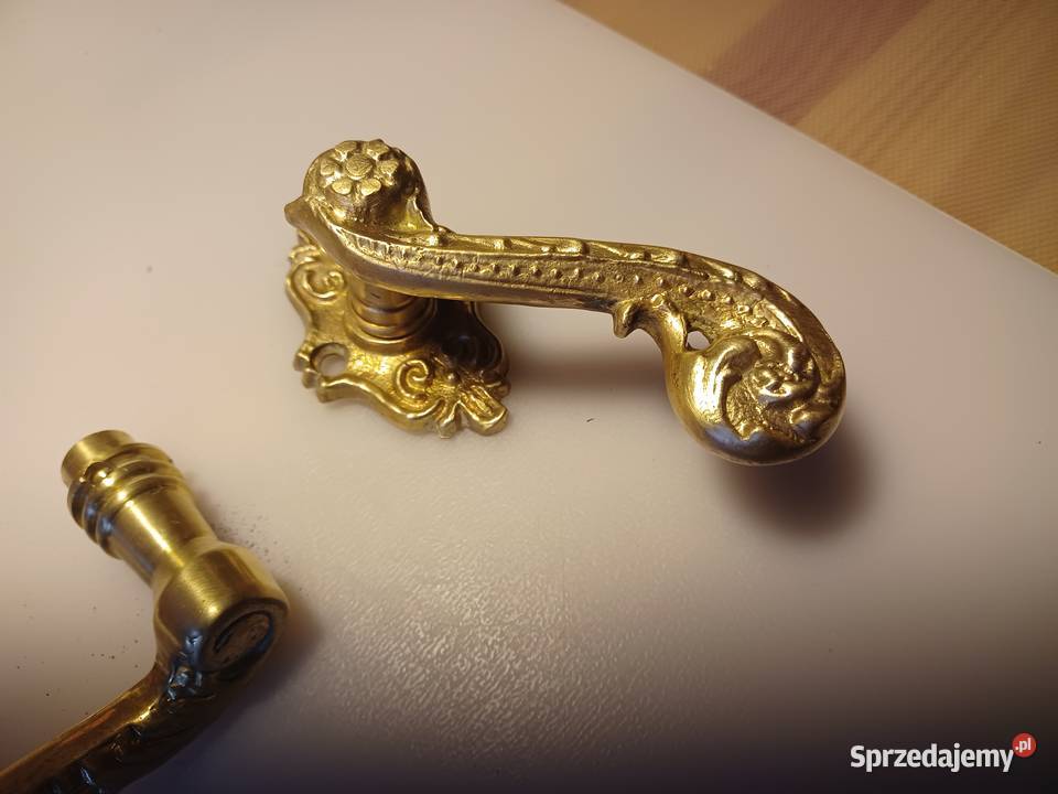 Duża klamka mosiężna do drzwi Poznań