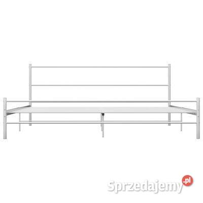 Rama łóżka biała metalowa 160 x 200 284696 Warszawa