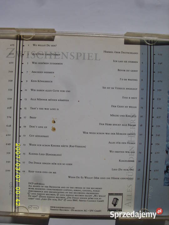 Rock CD XAVIER NAIDOO3 plyty CD Wołów