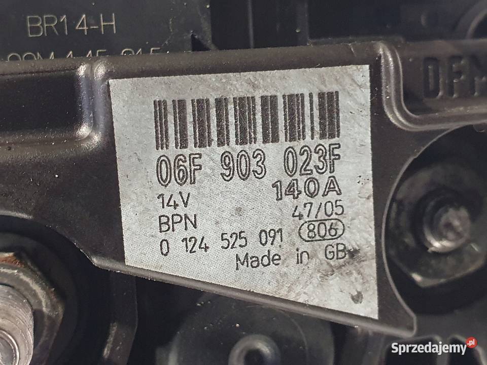 ALTERNATOR VW Golf V Audi A3 8P 20 TDI bosch Chełm sprzedam