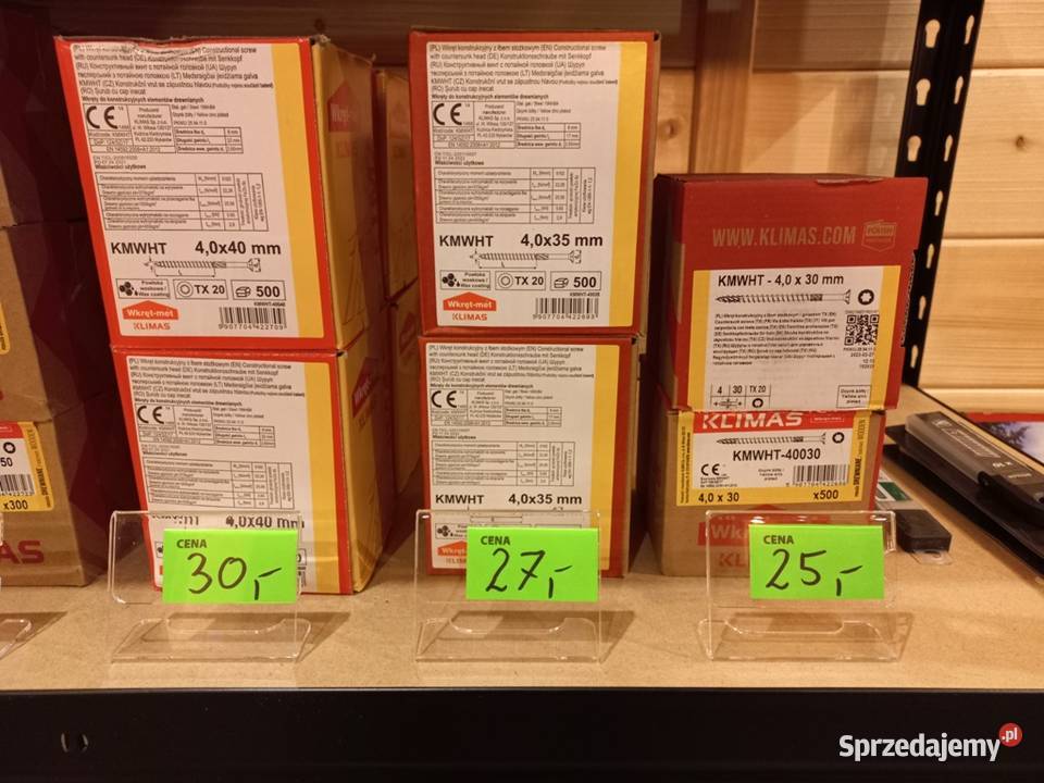 Wkręty do drewna złącza ciesielskie farby Skulsk