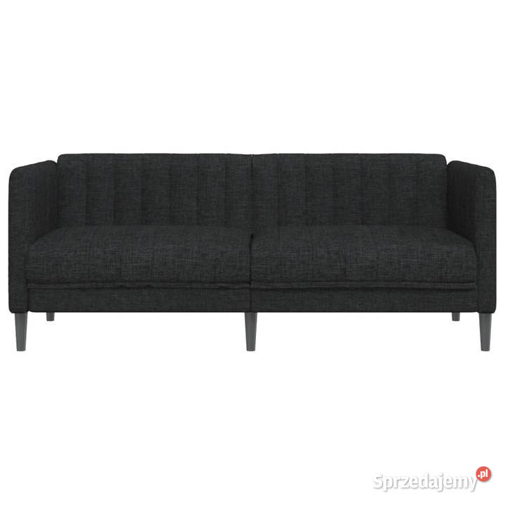 Sofa 2osobowa czarna tapicerowana tkaniną mazowieckie Warszawa