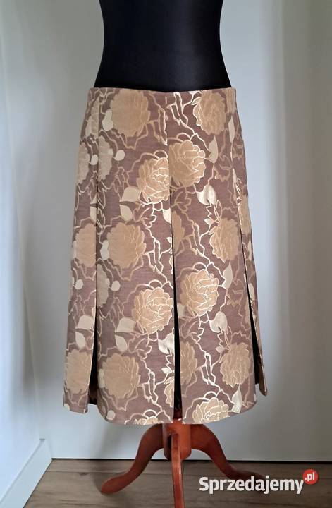 Złotobrązowy kostium garsonka komplet vintage Kraków