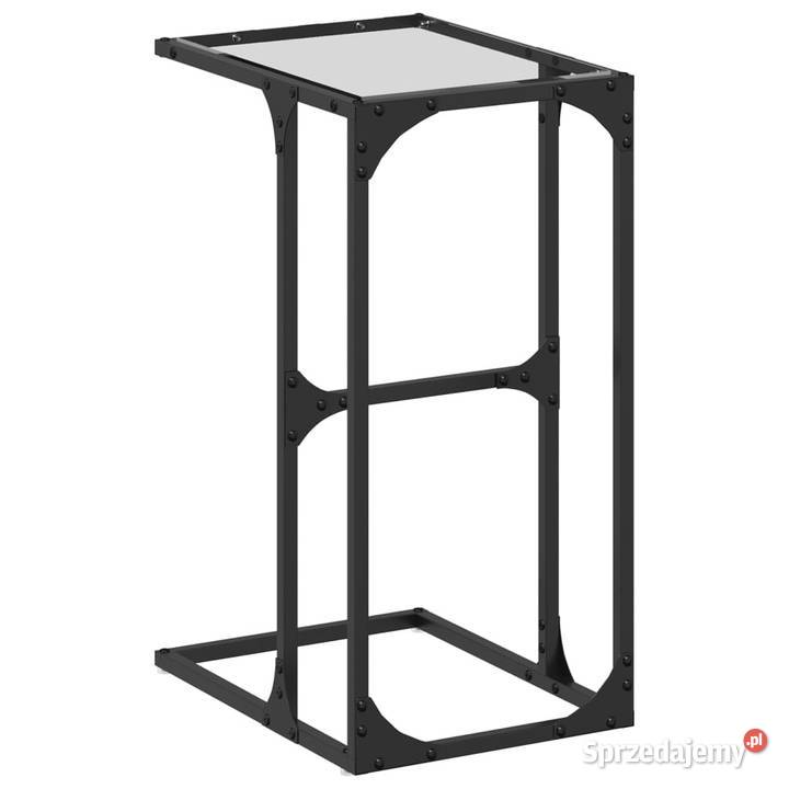 Stolik boczny ze szklanym blatem 40x30x615 stal Dom i Ogród Warszawa