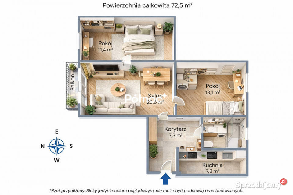 Na sprzedaż przestronne M4 gmachu w bloku lubelskie Chełm