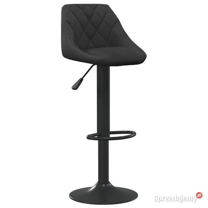 Stołek barowy czarny obity aksamitem WM335335 Warszawa