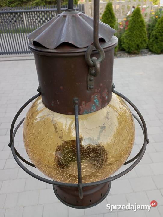 stara lampa miedziana Chełmce
