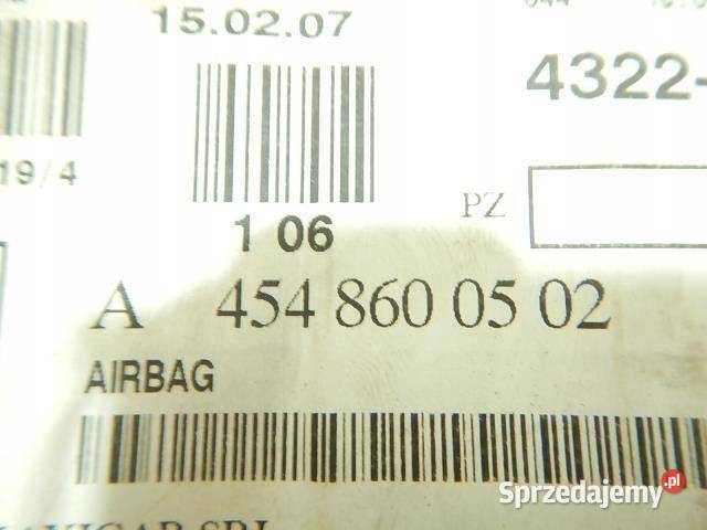 PODUSZKA AIRBAG PASAŻERA SMART FORFOUR 2005 ORI sprzedam
