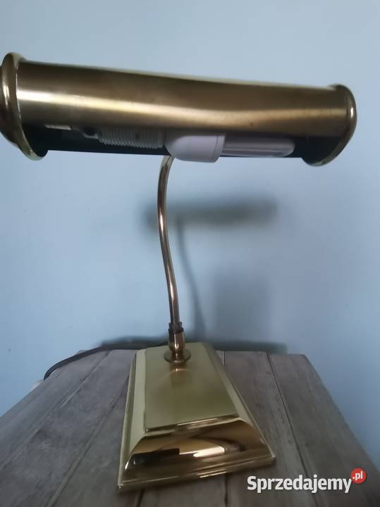 Lampa mosiązna gabinetowab bankierska w stylu Kraków