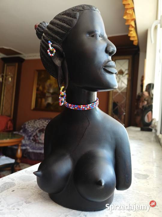 Rzeźba kobieta murzynka popiersie heban