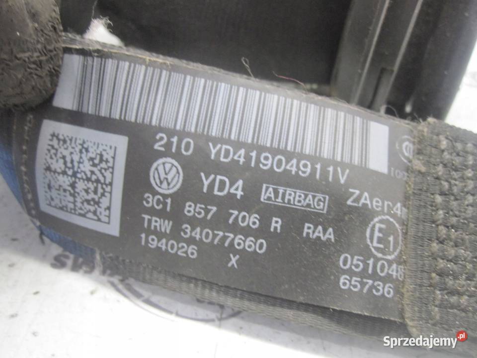 VW PASSAT CC 11r pas bezpieczeństwa prawy przód